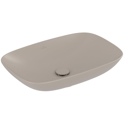 Villeroy & Boch Loop & Friends Opzetwastafel - 62 x 42 x 12 cm - Almond CeramicPlus - zonder overloop