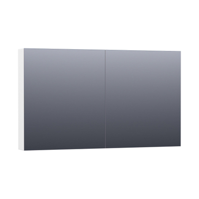 BRAUER Impress Deluxe spiegelkast - 120x70x15cm - interne en externe verlichting - 2 dubbelzijdige spiegeldeuren - mat wit