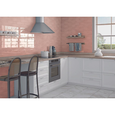 SAMPLE Cifre Cerámica Wandtegel Colonial Pink glans Vintage Glans Roze