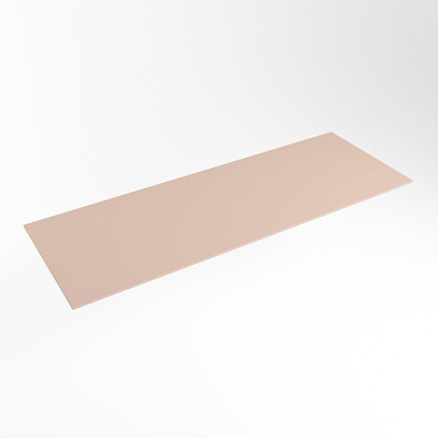 Mondiaz TOP 46 Topblad - 130x46x0.9cm - geschikt voor afdekplaat - Solid surface - Rosee