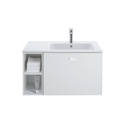 Duravit ME by Starck meubelwastafel asymmetrisch met wastafel rechts 83x49cm 1 kraangat met overloop mat wit