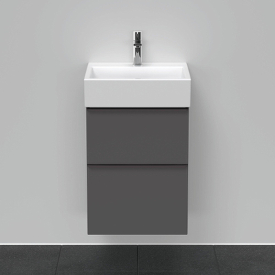 Duravit D-Neo wastafelonderkast 48.4x62.5x44.2cm 2 lades Grafiet Mat