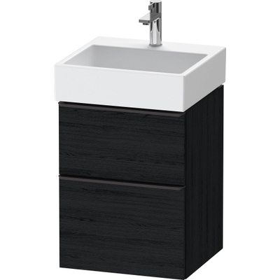 Duravit D-Neo wastafelonderkast 48.4x62.5x44.2cm 2 lades Eiken (zwart) Mat