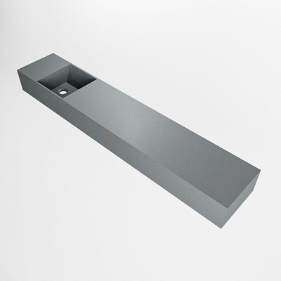 Mondiaz TYNE Fontein - 120x23x12cm - wasbak Links - zonder kraangaten - solid surface - Plata