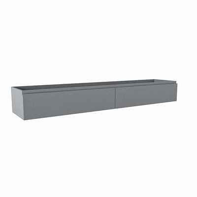 Mondiaz FOGE wastafelonderkast - 190x41x25cm - 2 lades - uitsparing links en rechts - softclose - Plata