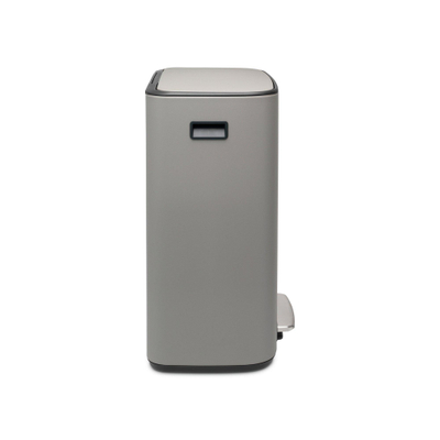 Brabantia Bo Pedaalemmer - 2x30 liter - 2 kunststof binnenemmers - mineral concrete grey