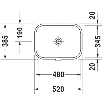 Duravit Happy d.2 inbouw wastafel 48x38,5 cm Gliss wit