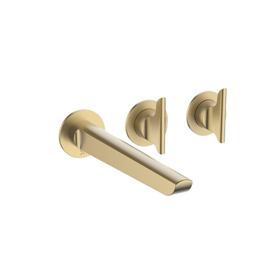 Crosswater Foile badkraan - 2 functies - zonder inbouwdeel - geborsteld messing