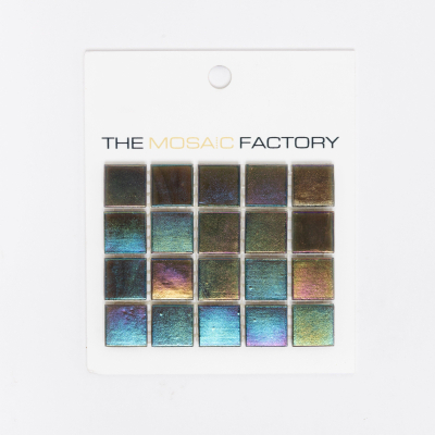 SAMPLE The Mosaic Factory Amsterdam mozaïektegel 2x2x0.4cm voor wand en vloer voor binnen en buiten vierkant Glas Donker Grijs