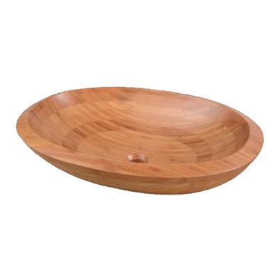 Saniclass Pesca Bamboo Waskom - 60x40x14.6cm - ovaal - Bamboe hout -