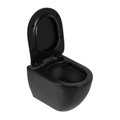 QeramiQ Fortune Slim toiletzitting met softclose en quickrelease mat zwart