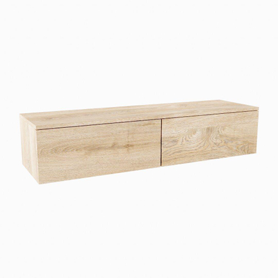 MONDIAZ ALAN MODULE SMALL Wastafelonderkast - 140x41x30cm - 2 lades - push to open - Melamine - Washed oak mat