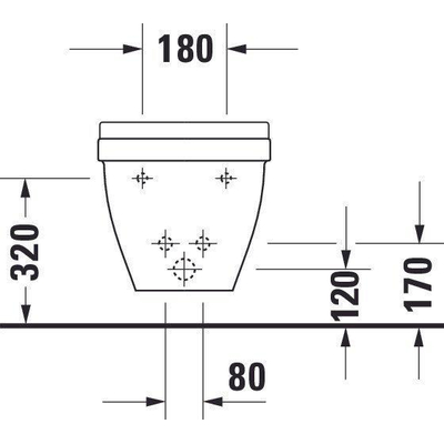 Duravit Starck 3 wandbidet Compact met wondergliss wit