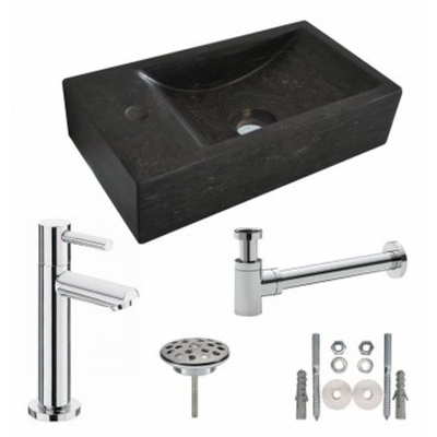 Wiesbaden One Pack Hardstenen fontein 40x22x10 links compl.