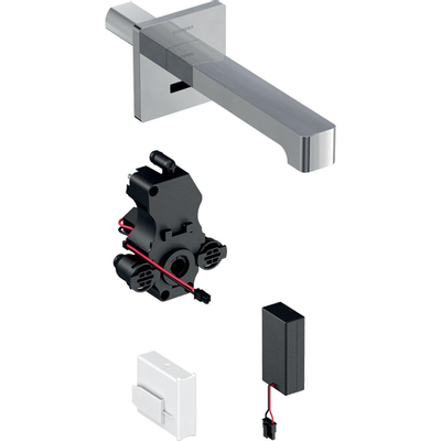 Geberit Brenta elektronische wandwastafelkraan koud en warm voor batterij 17cm chroom