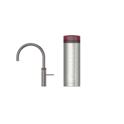 Quooker Fusion Round kokendwaterkraan - draaibare uitloop - PRO3 reservoir - Warm / kokend water - gunmetal