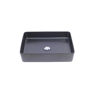 Wiesbaden Link waskom rechthoekig 35x50x12 cm keramiek mat zwart