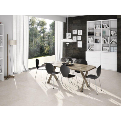 Cifre Ceramica Neutra wand- en vloertegel - 75x75cm - 10.5mm - Vierkant - Betonlook - Creme mat