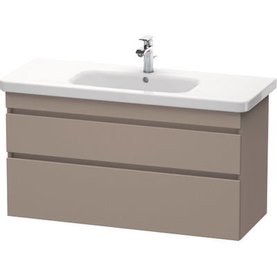 Duravit DuraStyle Wastafelonderkast 113x44.8x61cm Greeploos met softclose spaanplaat Basalt Mat