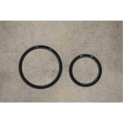 Geberit Sigma50 bedieningsplaat - 2-toets spoeling - rond - zwartchroom/betonlook