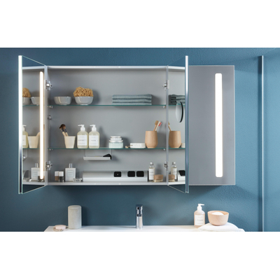 Villeroy & Boch My View spiegelkast met 2 deuren met geïntegreerde LED verlichting verticaal 120x75x17.3cm