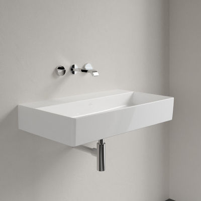 Villeroy & Boch Memento 2.0 wastafel onderzijde geslepen 80x47cm zonder overloop zonder kraangat ceramic+ wit