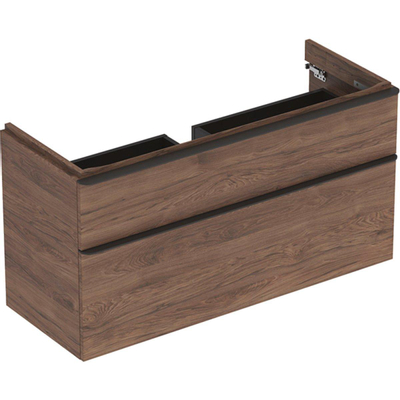 Geberit Smyle wastafelonderkast 2 la 118,4x62cm notelaar hickory