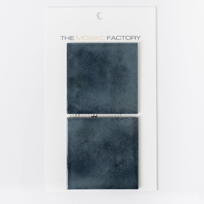 SAMPLE The Mosaic Factory Kasba mozaïektegel 9.7x9.7x0.65cm wandtegel voor binnen en buiten vierkant porselein Glans Indigo