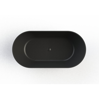 Arcqua Cusco vrijstaand ligbad 155x75x55cm cast marble Mat Zwart