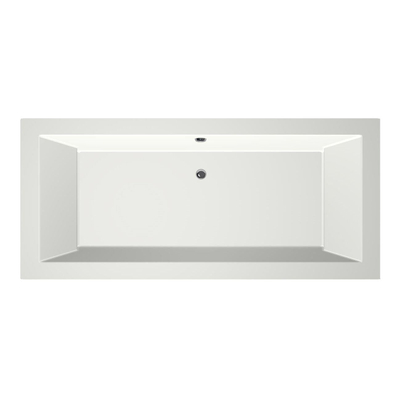 Xenz Society ligbad - 200x90cm - met overloop - zonder afvoer - Acryl Edelweiss mat