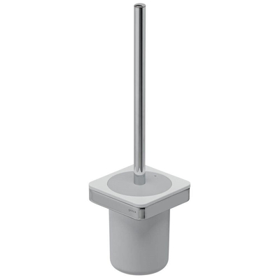 Geesa Frame Toiletborstel met houder Wit / Chroom (witte borstelkop)