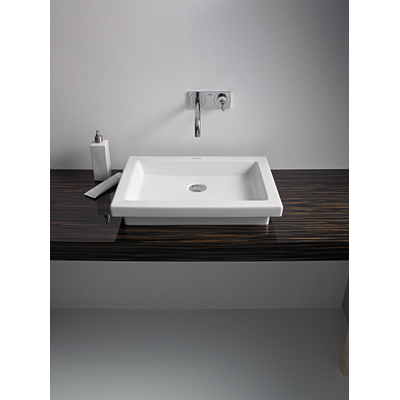 Duravit 2nd floor opbouwwastafel zonder overloop zonder kraanvlak 58x41.5cm m. WG wit