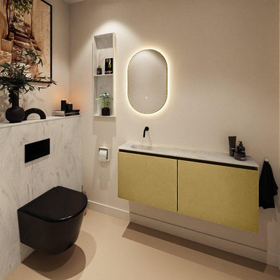 MONDIAZ TURE-DLUX 120cm toiletmeubel Oro. EDEN wastafel Opalo positie links. Zonder kraangat.