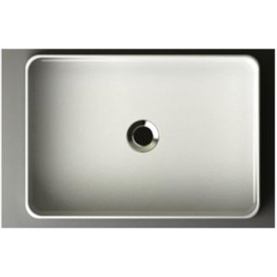 Wiesbaden Link waskom rechthoekig 35x50x12 cm keramiek glans wit