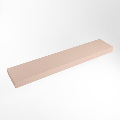 Mondiaz TOP 41 Vrijhangend Topblad - 210x41x12cm - geschikt voor waskom - Solid surface - Rosee