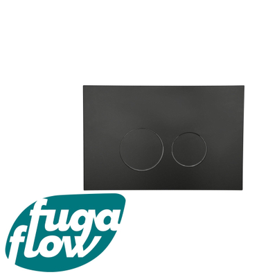 FugaFlow Bedieningsplaat - bedieningspaneel voor Geberit UP320 inbouwreservoir - dualflush - ronde knoppen - kunststof zwart mat