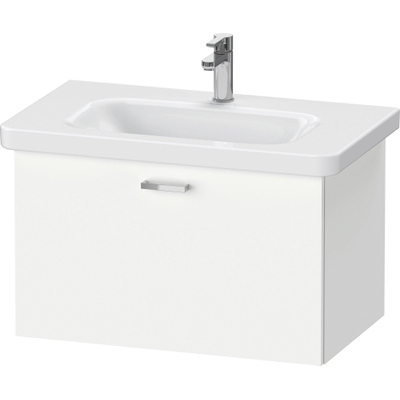 Duravit XBase Wastafelonderkast 73x44.8x44.8cm 1 lade Standaard greep met softclose spaanplaat wit Mat