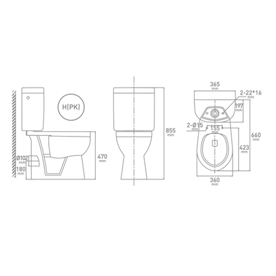 GO by Van Marcke XJoy spoelrandloos PACK staand toilet verhoogd PK zonder spoelrand porselein wit wczitting sofclose in kunststof