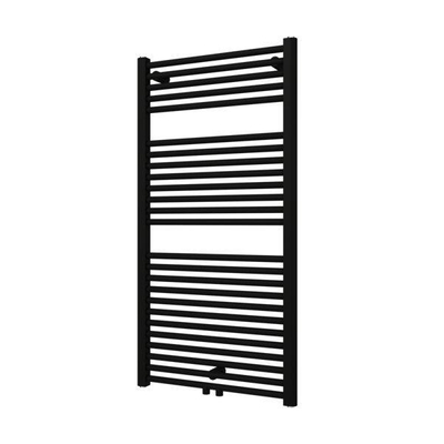 Plieger Palmyra designradiator horizontaal middenaansluiting 1175x600mm 681W mat zwart