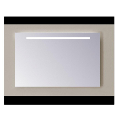 Sanicare Q-mirrors spiegel zonder omlijsting / PP geslepen 70 cm 1 x horizontale strook met warm white leds