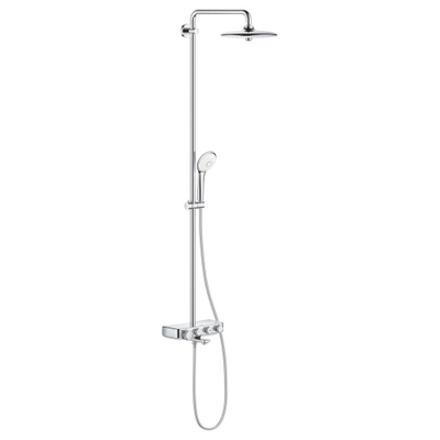 GROHE Euphoria smartcontrol Regendoucheset Opbouw - badkraan - hoofddouche rond 26cm - 2 functies - handdouche rond - chroom