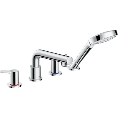 Hansgrohe Talis s afdekset 4 gats badrandcombinatie chroom