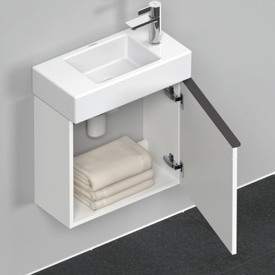 Duravit D-Neo wastafelonderkast 48.4x44x22.2cm Rechtsdraaiend 1 deur wit Mat