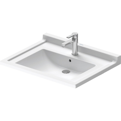 Duravit Starck 3 wastafel 70x54,5cm 1 kraangat overloop wit