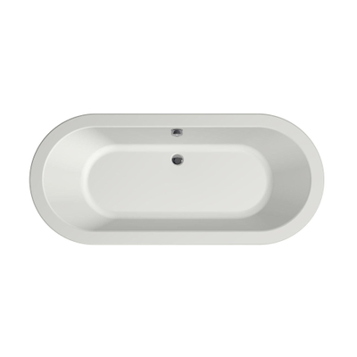 Xenz Luca vrijstaand bad - 180x80cm - met overloop - met afvoer - zonder badvulcombinatie - Acryl Wit OUTLETSTORE