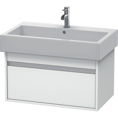 Duravit Ketho Wastafelonderkast 75x44x41cm 1 lade Standaard greep met softclose spaanplaat wit Mat