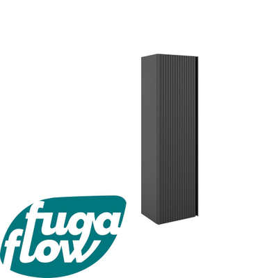FugaFlow Eccelente Arredo Hoge Kast - 120x34.5x27.5cm - 1 deur - mat antraciet - MDF