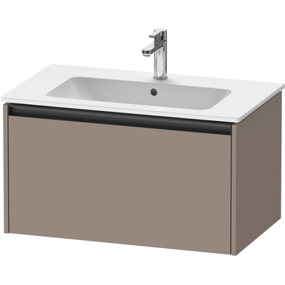 Duravit Ketho 2 wastafelonderbouwkast met 1 lade 81x48x44cm met greep antraciet basalt mat