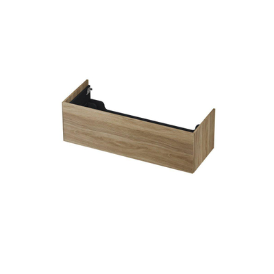 INK P2O Wastafelonderkast - 120x45x37.6cm - 1 lade - push 2 open - recht opdekfront - MFC Zuiver eiken