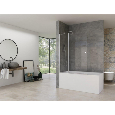 Van Rijn Products ST02 Badwand incl glasbehandeling 120x150cm chroom